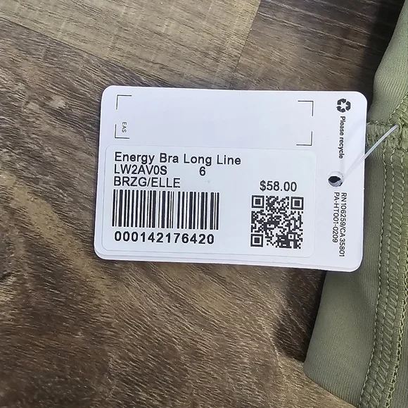 NWT Lululemon Energy Bra Long Line *Medium Support, B-D Cup - Picture 8 of 9